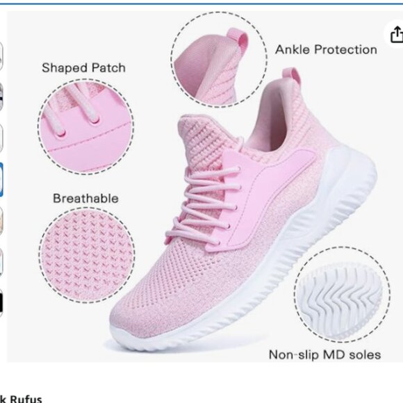 Pink slip on walking sneaker - Picture 7 of 9